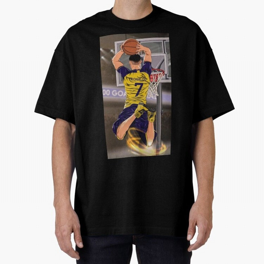 cr7 Oversized T-Shirt Spotlight Global Football Passion for FIFA World Cup 2026 USA Canada Mexico, Filled with Mbappe and Neymar, Spain, Football Passion, Legendary Performances, Festival Vibes and Supporter Community; Perfect for Supporters Who