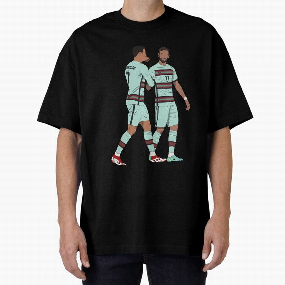 Cristiano Ronaldo & Bruno Fernandes Portugal Oversized T-Shirt Make Every Match About Global Football Passion for FIFA World Cup 2026, Featuring Haaland and Mbappe, Netherlands, Match Day Excitement, Supporter Culture, Golden Goals and Global