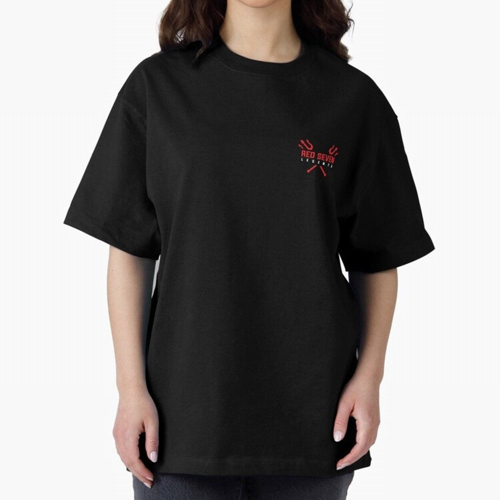 Red Seven Legends - Man Utd Oversized T-Shirt Bring a Vintage Feel to Global Football Passion for FIFA World Cup 2026 USA Canada Mexico, Connected to Cristiano Ronaldo, Germany, Tournament Hype, Historic Matchups, Family Viewing Parties and Global