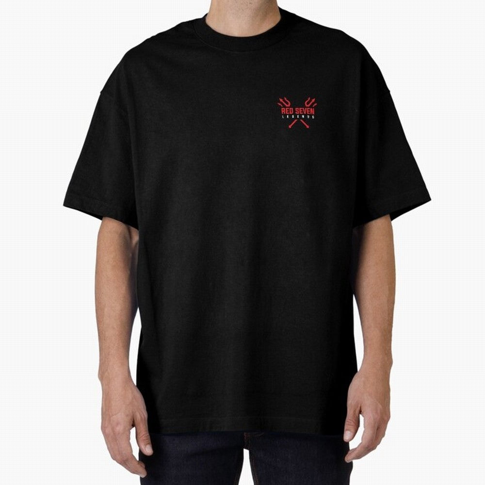 Red Seven Legends - Man Utd Oversized T-Shirt Bring a Vintage Feel to Global Football Passion for FIFA World Cup 2026 USA Canada Mexico, Connected to Cristiano Ronaldo, Germany, Tournament Hype, Historic Matchups, Family Viewing Parties and Global