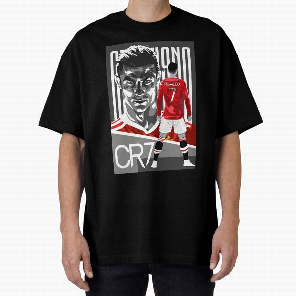 Cristiano Ronaldo In Red Oversized T-Shirt Elevate the FIFA World Cup 2026 Journey through Mbappe and Neymar Highlights, England Pride, Global Supporter Spirit, Legendary Goals, National Colors and Tournament Celebration; Perfect for People Who