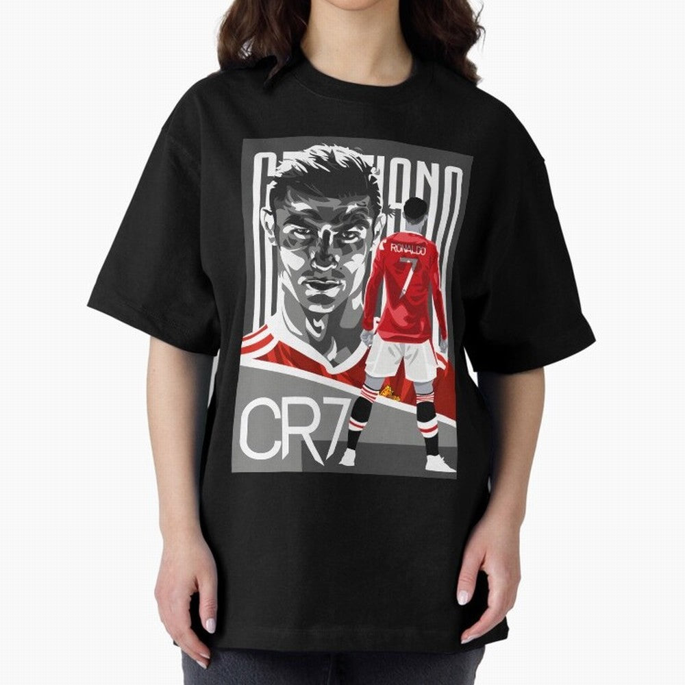 Cristiano Ronaldo In Red Oversized T-Shirt Elevate the FIFA World Cup 2026 Journey through Mbappe and Neymar Highlights, England Pride, Global Supporter Spirit, Legendary Goals, National Colors and Tournament Celebration; Perfect for People Who
