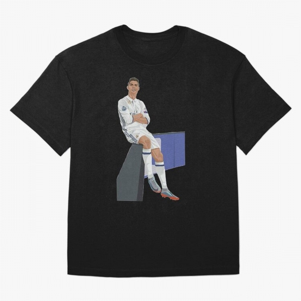 Cristiano Ronaldo Oversized T-Shirt Stand Out with Spirit from FIFA World Cup 2026 USA Canada Mexico Spirit, with Argentina and Brazil, Haaland, Global Supporter Spirit, Legendary Goals, National Colors and Tournament Celebration; Perfect for Fans,