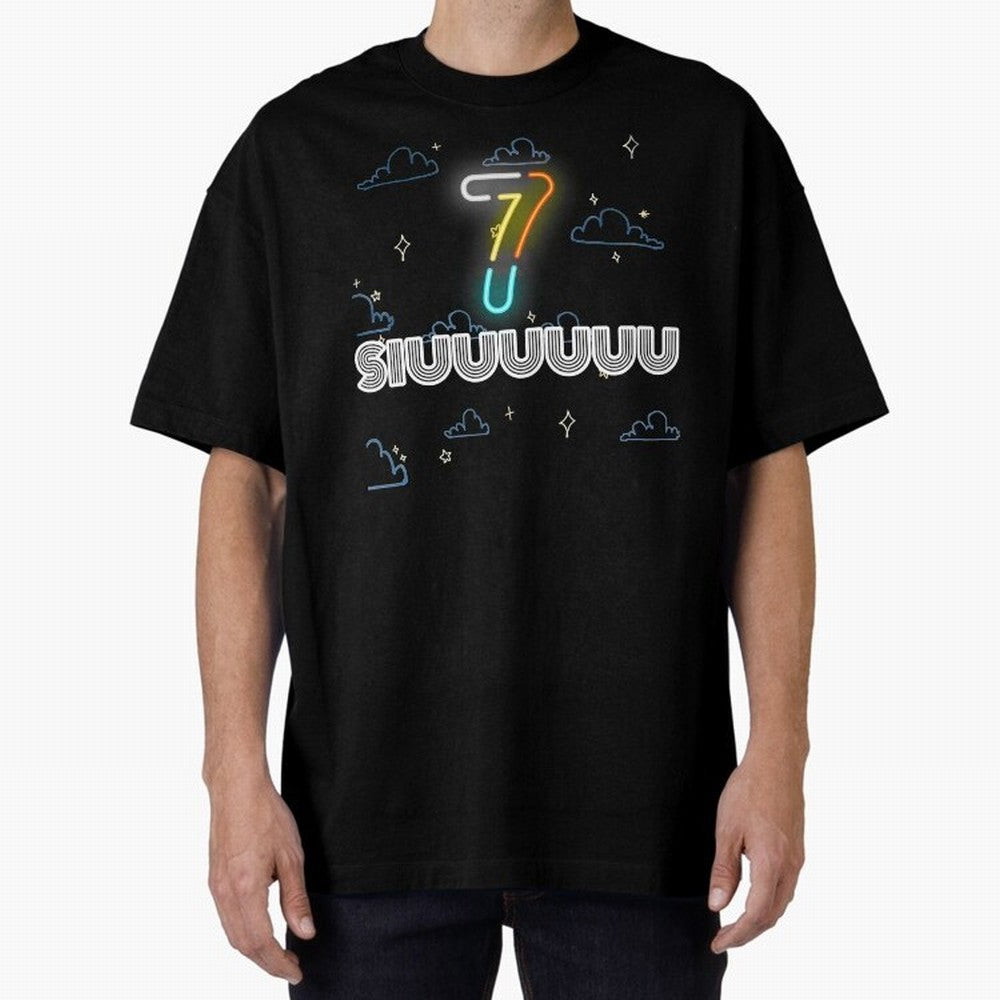 Siuuuuuu 7 CR7 goal funny Oversized T-Shirt Feel the Heartbeat of FIFA World Cup 2026 USA Canada Mexico Featuring Messi, CR7 and Mbappe, Brazil, Portugal and Argentina Energy, Vintage Soccer Flavor, Modern Football Stars, National Flags and Final