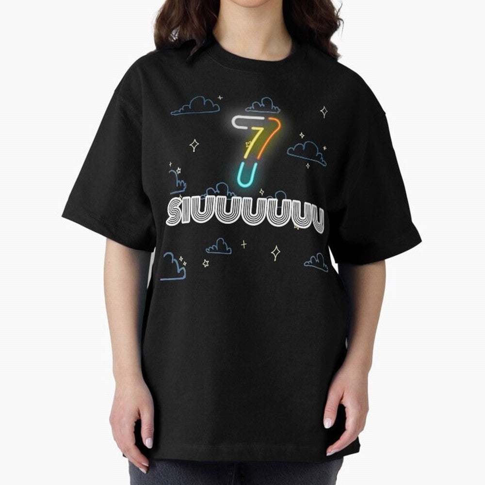 Siuuuuuu 7 CR7 goal funny Oversized T-Shirt Feel the Heartbeat of FIFA World Cup 2026 USA Canada Mexico Featuring Messi, CR7 and Mbappe, Brazil, Portugal and Argentina Energy, Vintage Soccer Flavor, Modern Football Stars, National Flags and Final