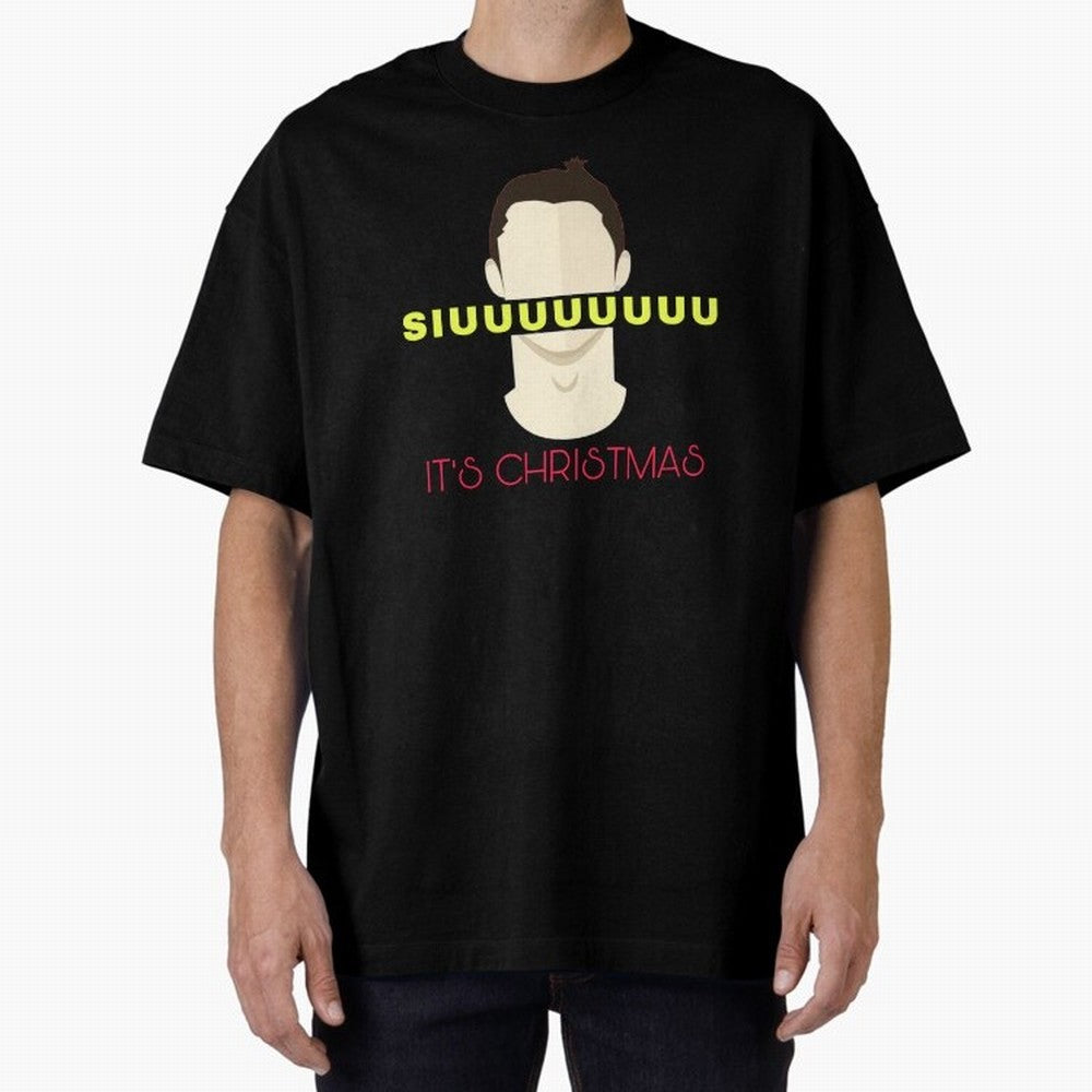 Siuuu it¡¯s Christmas CR7 Oversized T-Shirt Carry the Colors and Pride of FIFA World Cup 2026 USA Canada Mexico for Fans of Cristiano Ronaldo, Haaland and CR7 and England, France and Netherlands, Bringing Football History, Final Match Energy, Crowd