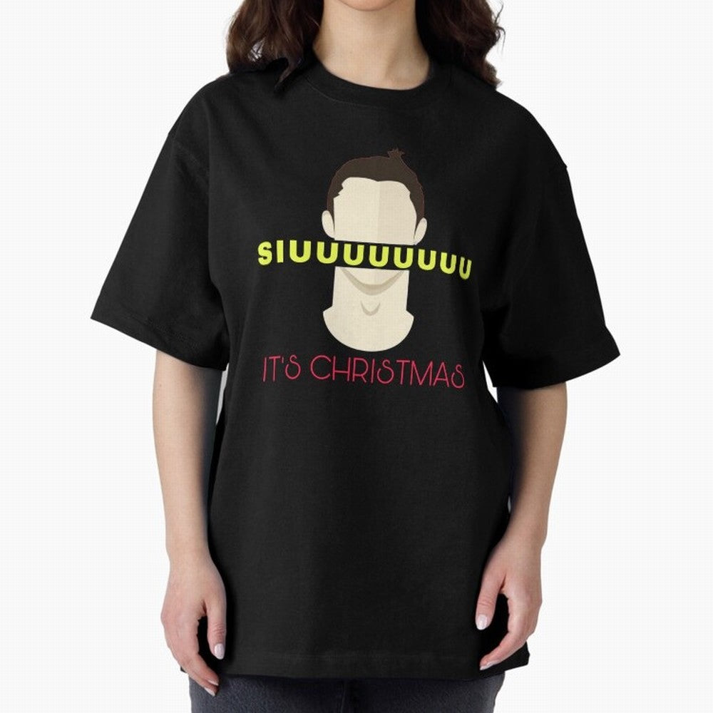 Siuuu it¡¯s Christmas CR7 Oversized T-Shirt Carry the Colors and Pride of FIFA World Cup 2026 USA Canada Mexico for Fans of Cristiano Ronaldo, Haaland and CR7 and England, France and Netherlands, Bringing Football History, Final Match Energy, Crowd