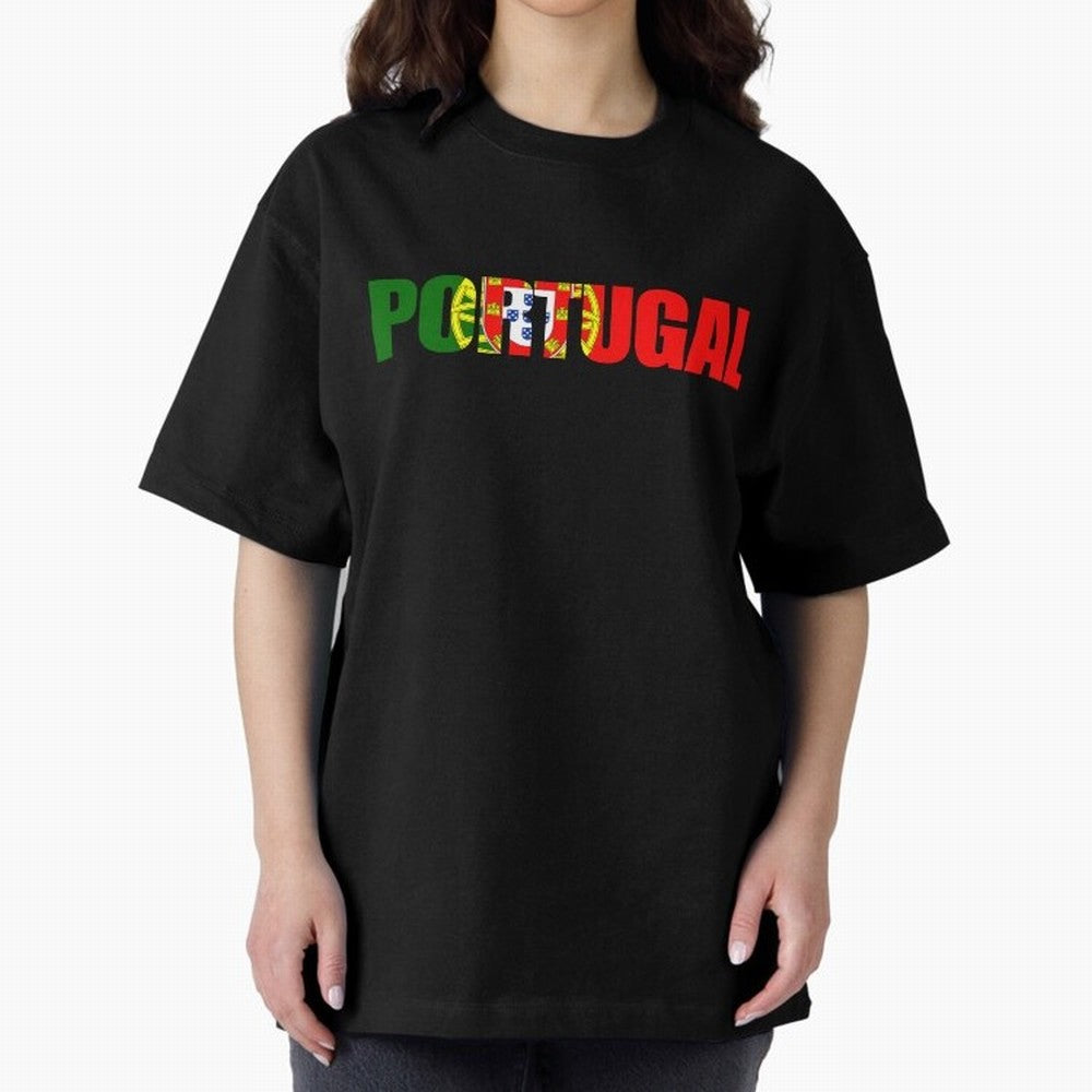 Portugal Country Oversized T-Shirt Honor FIFA World Cup 2026 Driven by Cristiano Ronaldo, Haaland and CR7, France and Portugal Energy, Vintage Soccer Flavor, Modern Football Stars, National Flags and Final Night Emotion; Created for Match Day