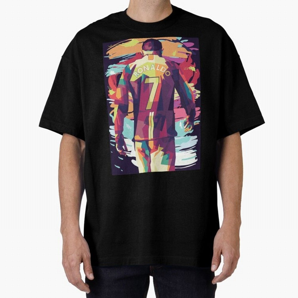 Cristiano Ronaldo Manchester United Cristiano Ronaldo Oversized T-Shirt Turn Up for the FIFA World Cup 2026 Journey through Mbappe Highlights, Argentina and Brazil Pride, Vintage Soccer Flavor, Modern Football Stars, National Flags and Final Night