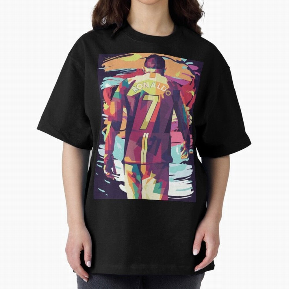 Cristiano Ronaldo Manchester United Cristiano Ronaldo Oversized T-Shirt Turn Up for the FIFA World Cup 2026 Journey through Mbappe Highlights, Argentina and Brazil Pride, Vintage Soccer Flavor, Modern Football Stars, National Flags and Final Night