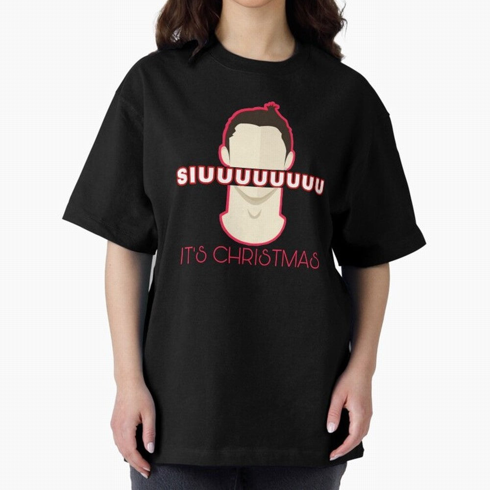 Siuuu it¡¯s Christmas CR7 funnu Oversized T-Shirt Share FIFA World Cup 2026 Group Stage for Fans of CR7 and Messi and Germany, Bringing Soccer Culture, Superstar Moments, National Team Dreams and Competitive Fire; Great for Watch Parties, Sports