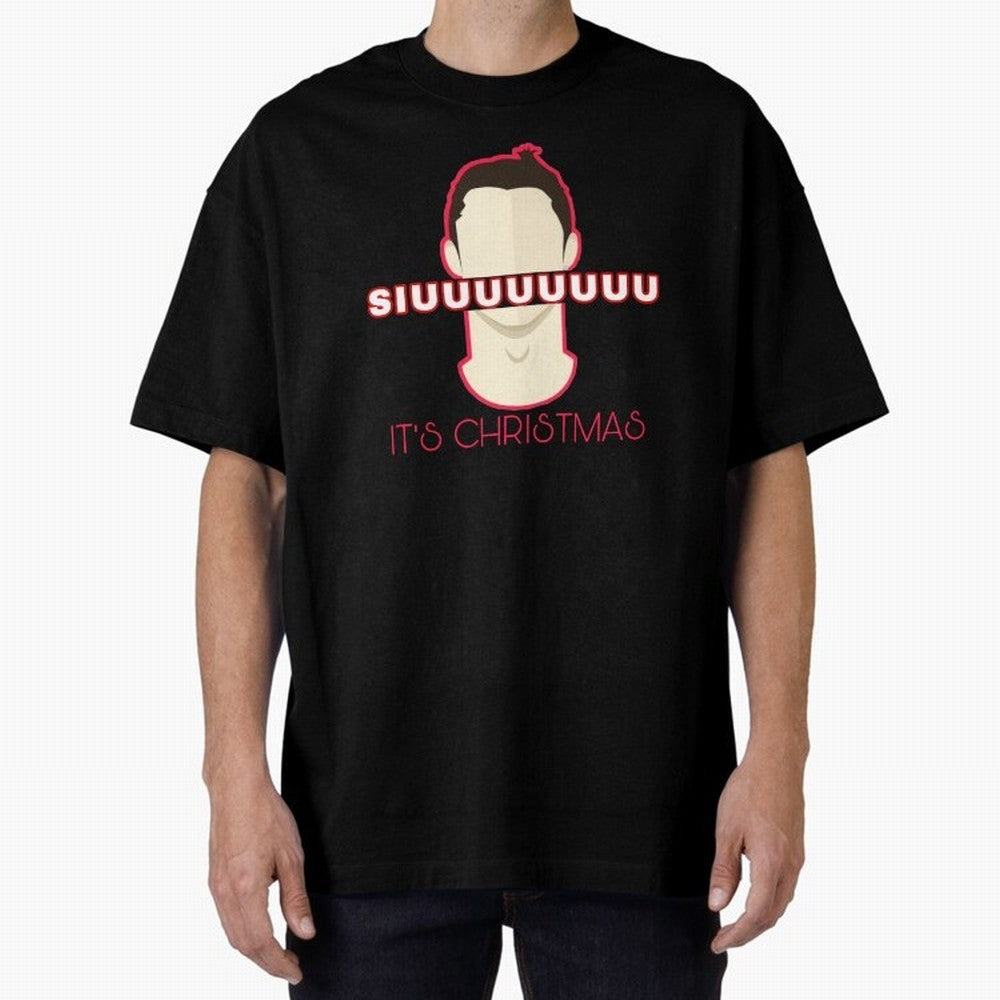 Siuuu it¡¯s Christmas CR7 funnu Oversized T-Shirt Share FIFA World Cup 2026 Group Stage for Fans of CR7 and Messi and Germany, Bringing Soccer Culture, Superstar Moments, National Team Dreams and Competitive Fire; Great for Watch Parties, Sports