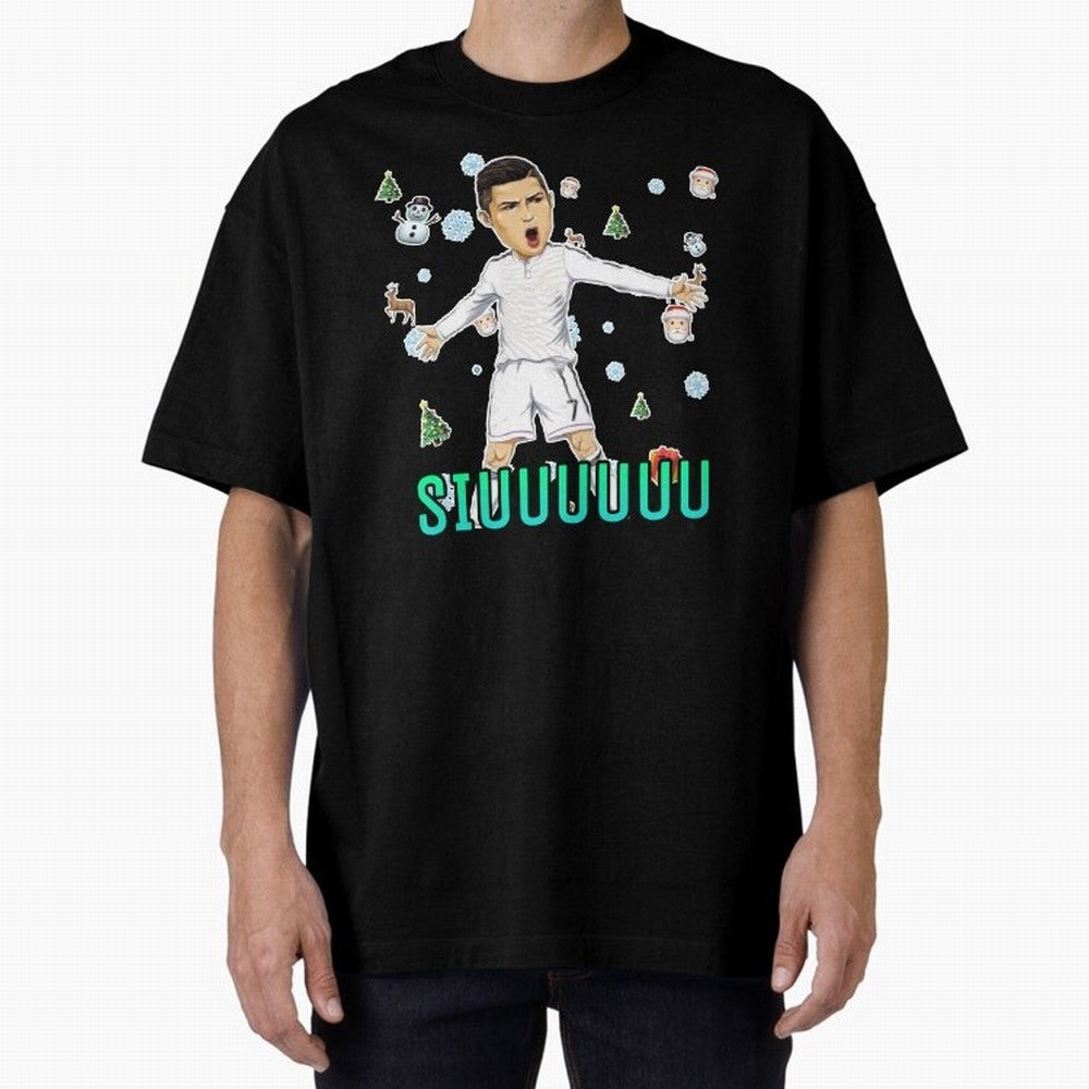 Siuuu christmas CR7 Oversized T-Shirt Carry National Pride through the FIFA World Cup 2026 Journey through Mbappe and Neymar Highlights, England Pride, Champion Mindset, Group Stage Buzz, Knockout Tension and Passionate Fan Culture; Ideal for Fans