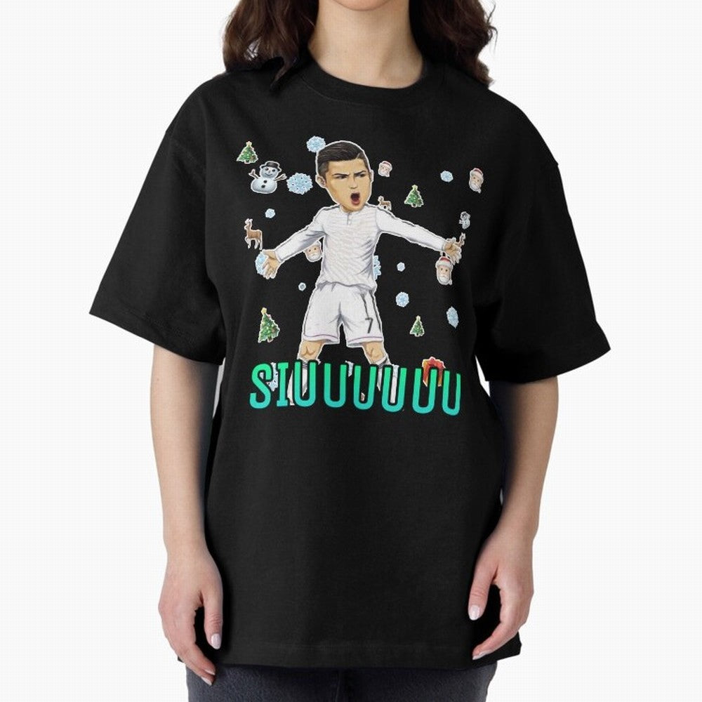Siuuu christmas CR7 Oversized T-Shirt Carry National Pride through the FIFA World Cup 2026 Journey through Mbappe and Neymar Highlights, England Pride, Champion Mindset, Group Stage Buzz, Knockout Tension and Passionate Fan Culture; Ideal for Fans