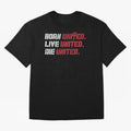Manchester United - Born United Oversized T-Shirt Experience the Global Stage of FIFA World Cup 2026 USA Canada Mexico Featuring Haaland and Mbappe, Argentina and Brazil Energy, Championship Spirit, Famous Goals, Roaring Crowds and International