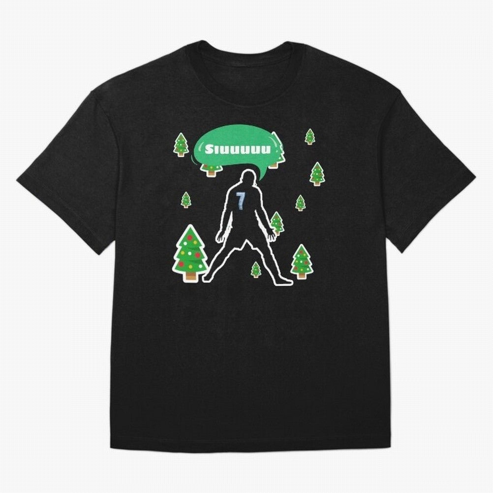 Christmas siuuu Cristiano ronaldo Oversized T-Shirt Feel the Heartbeat of FIFA World Cup 2026 USA Canada Mexico for Fans of CR7 and Messi and Argentina, France and Brazil, Bringing Game Day Rituals, Football Legends, Country Pride and the Road to