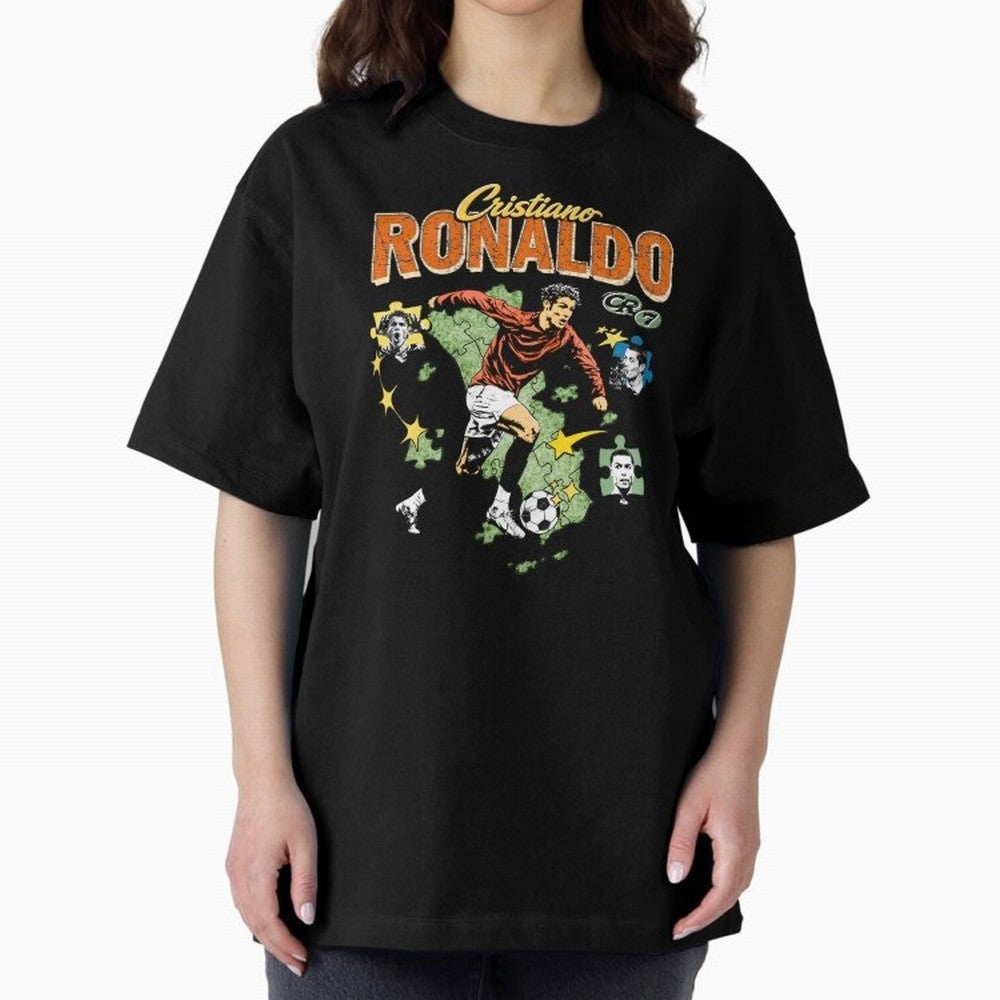CR7 Cristiano Ronaldo Vintage Oversized T-Shirt Relive Legendary Nights from FIFA World Cup 2026 USA Canada Mexico Highlighting Messi and Cristiano Ronaldo, Argentina Energy, Vintage Soccer Flavor, Modern Football Stars, National Flags and Final