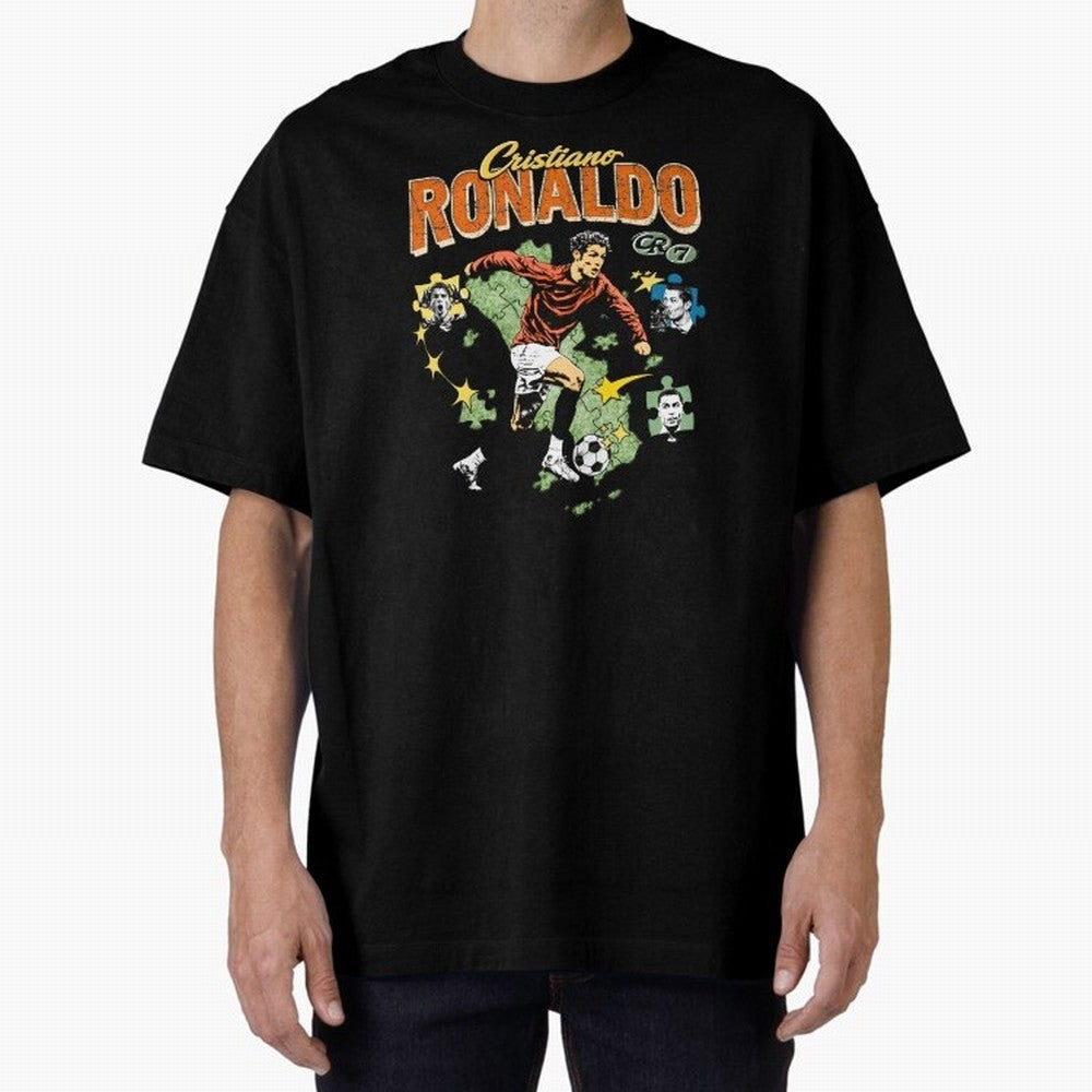 CR7 Cristiano Ronaldo Vintage Oversized T-Shirt Relive Legendary Nights from FIFA World Cup 2026 USA Canada Mexico Highlighting Messi and Cristiano Ronaldo, Argentina Energy, Vintage Soccer Flavor, Modern Football Stars, National Flags and Final
