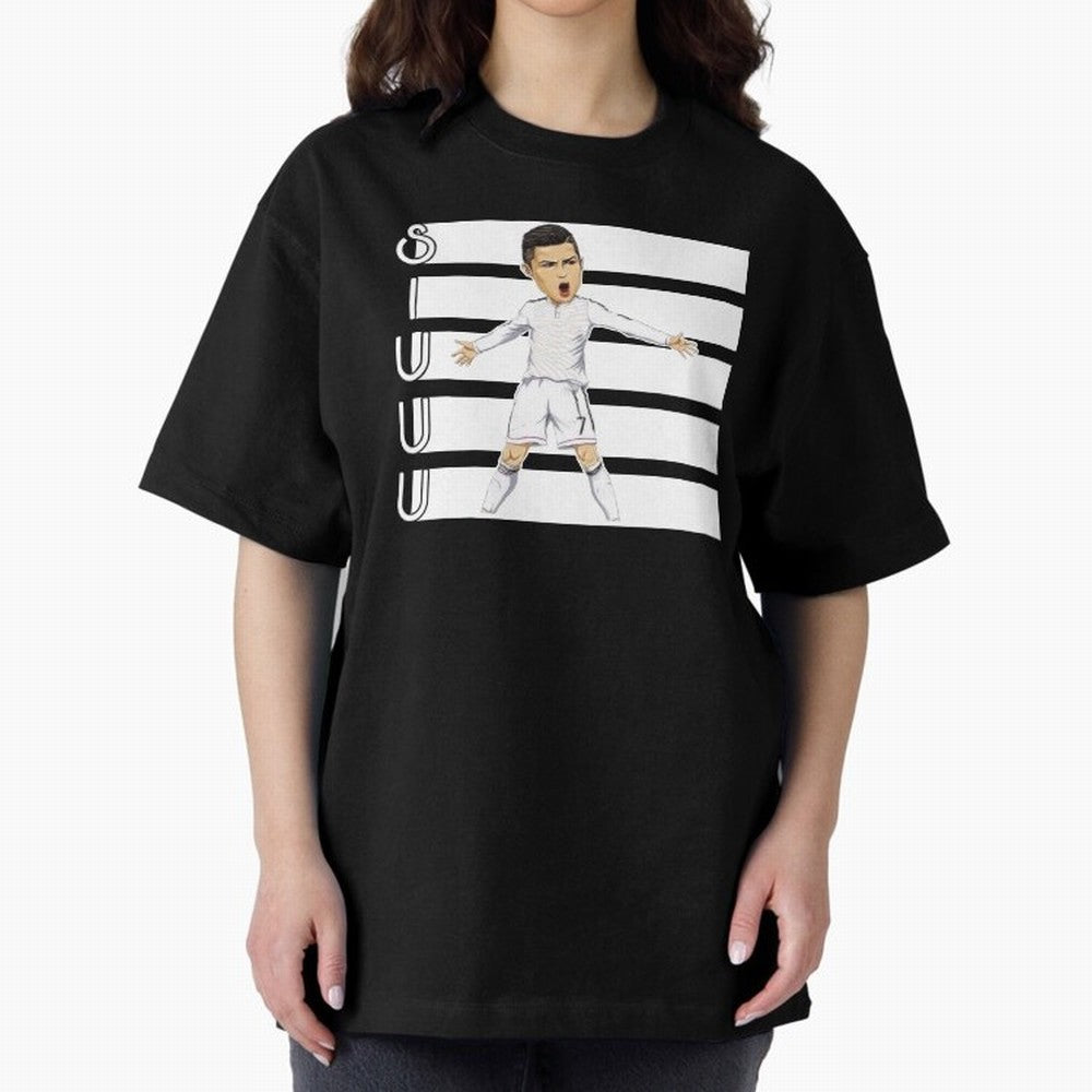 Siuuu Cristiano ronaldo goal Oversized T-Shirt Celebrate Classic Football Spirit in Global Football Passion for FIFA World Cup 2026, Featuring Messi, Spain and Netherlands, Classic Soccer Heritage, Championship Pressure, Fan Loyalty and
