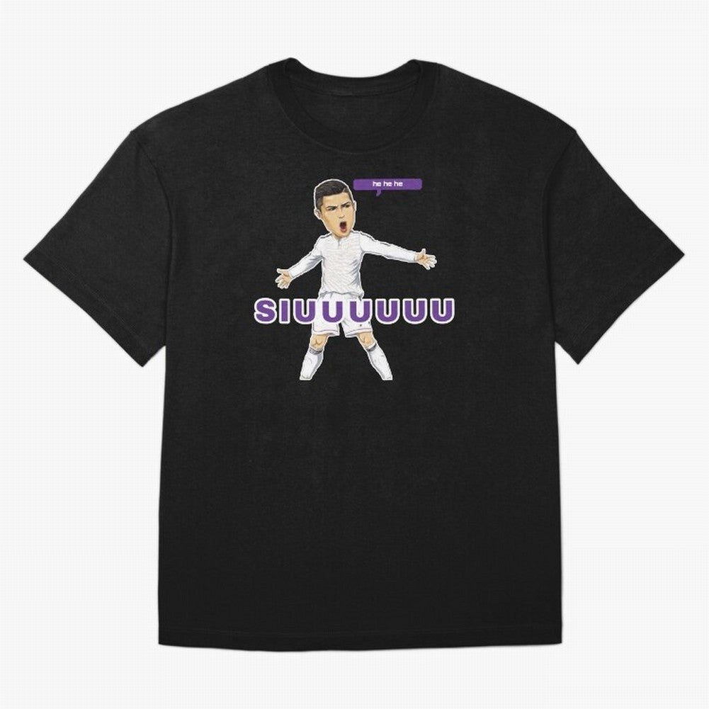 Hehehe siuuu Oversized T-Shirt Share the Excitement of the FIFA World Cup 2026 Journey through Cristiano Ronaldo Highlights, Brazil, Portugal and Argentina Pride, Football History, Final Match Energy, Crowd Noise and Once in a Lifetime Moments;