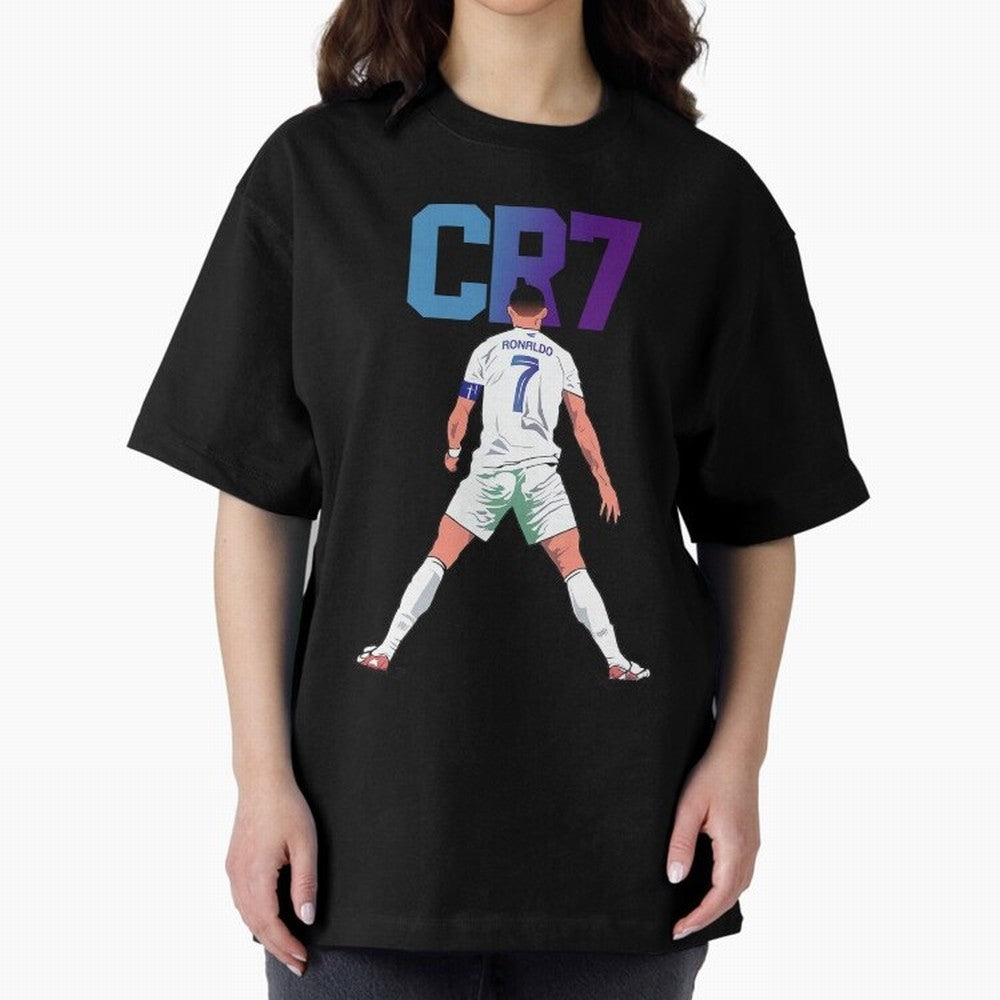 CR7 Oversized T-Shirt Celebrate Every Goal in FIFA World Cup 2026 USA Canada Mexico with Mbappe and Neymar, Portugal, Spain and Germany Energy, Sports Nostalgia, International Competition, Famous Players and Unforgettable Victories; Made for Die