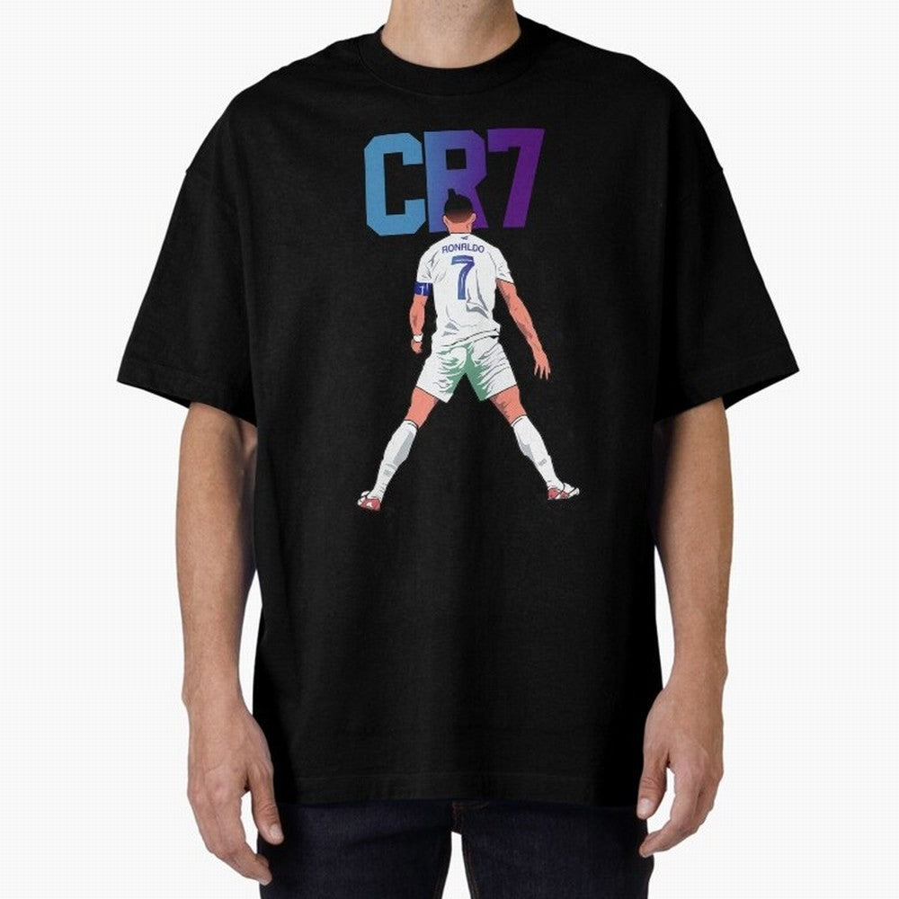 CR7 Oversized T-Shirt Celebrate Every Goal in FIFA World Cup 2026 USA Canada Mexico with Mbappe and Neymar, Portugal, Spain and Germany Energy, Sports Nostalgia, International Competition, Famous Players and Unforgettable Victories; Made for Die