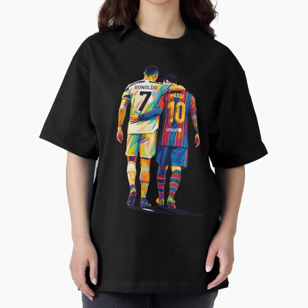 Cristiano Ronaldo & Messi Oversized T-Shirt Upgrade FIFA World Cup 2026 Spirit, Made for Netherlands, CR7, Soccer Culture, Superstar Moments, National Team Dreams and Competitive Fire; Great for Supporters Who Love Legendary Players, National