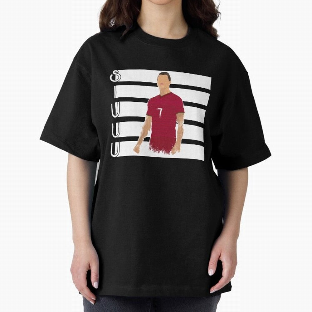 Siuuu cr7 funny goal Oversized T-Shirt Follow Match Day Hype around FIFA World Cup 2026 USA Canada Mexico, Haaland, France and Portugal, Championship Spirit, Famous Goals, Roaring Crowds and International Football Unity; Made for Collectors Who