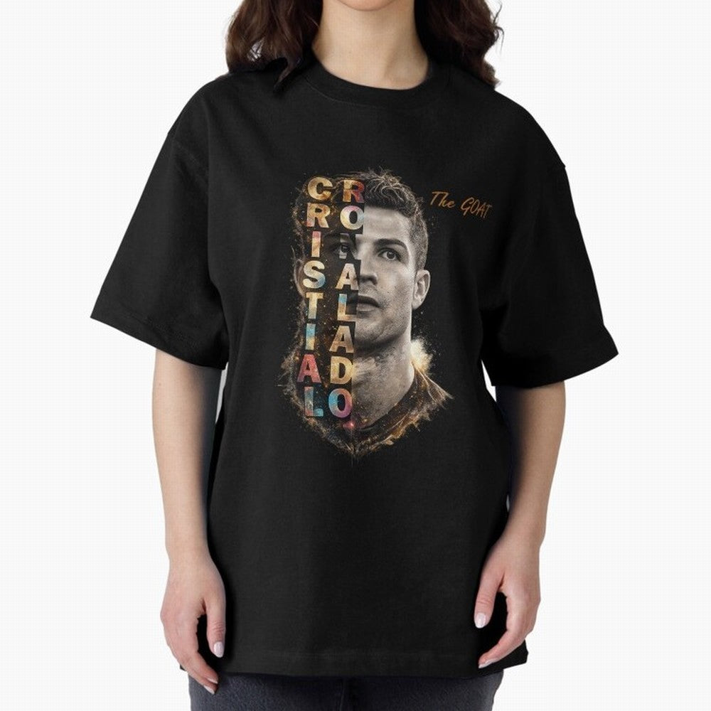 Cristiano Ronaldo Multicolor GOAT Oversized T-Shirt Represent the Passion of FIFA World Cup 2026 USA Canada Mexico Connected to Cristiano Ronaldo, Haaland and CR7, Portugal Energy, Game Day Rituals, Football Legends, Country Pride and the Road to