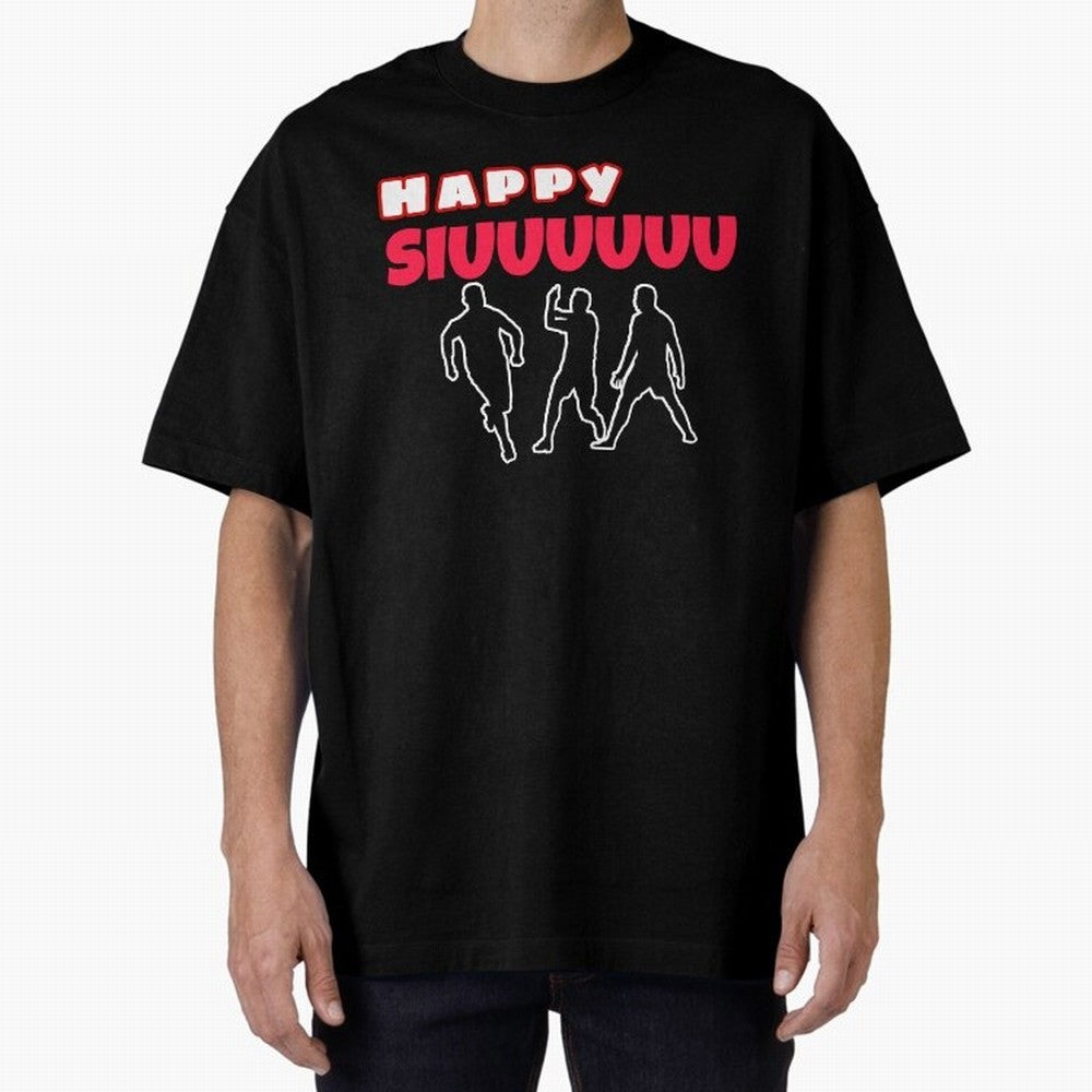 Happy siuuu CR7 goal Oversized T-Shirt Share FIFA World Cup 2026 Spirit, Capturing Portugal, Haaland and Mbappe, Goal Celebration Energy, Supporter Heritage, Football Icons and Worldwide Tournament Joy; Created for Match Day Parties, Soccer Gifts,
