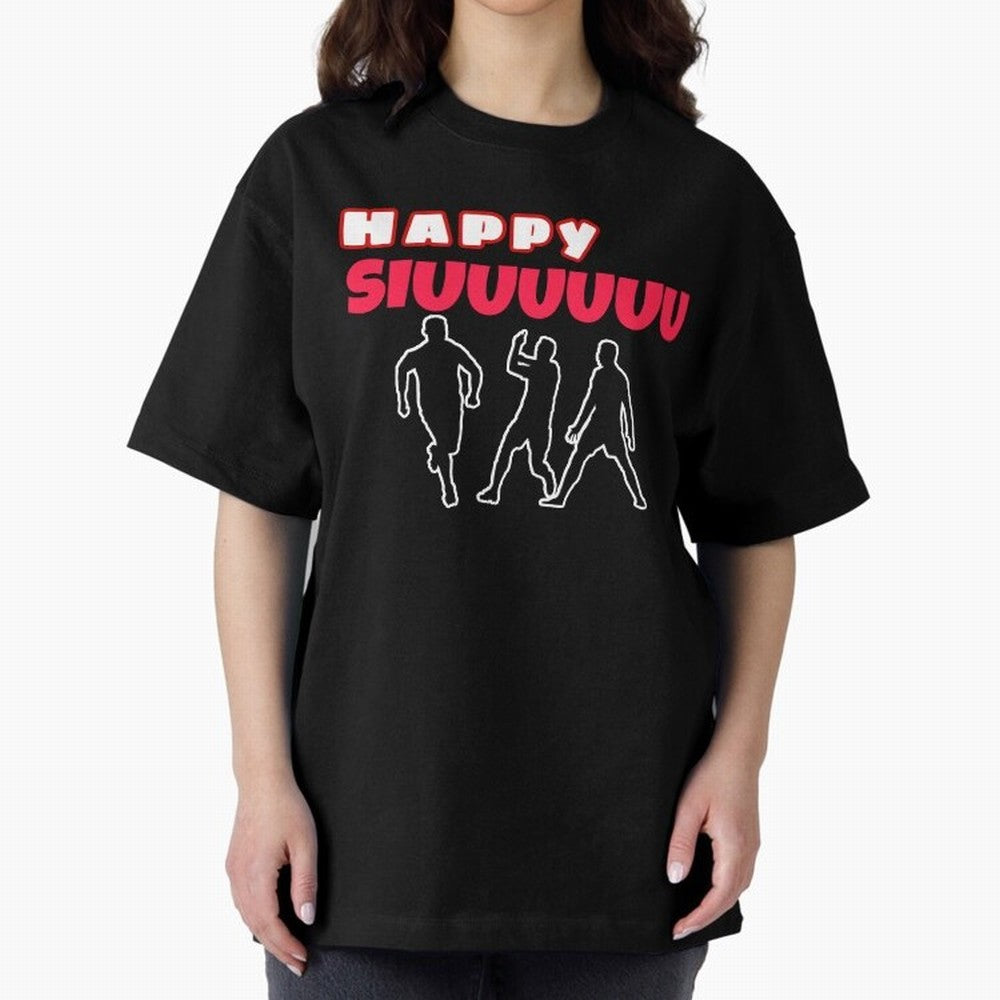 Happy siuuu CR7 goal Oversized T-Shirt Share FIFA World Cup 2026 Spirit, Capturing Portugal, Haaland and Mbappe, Goal Celebration Energy, Supporter Heritage, Football Icons and Worldwide Tournament Joy; Created for Match Day Parties, Soccer Gifts,
