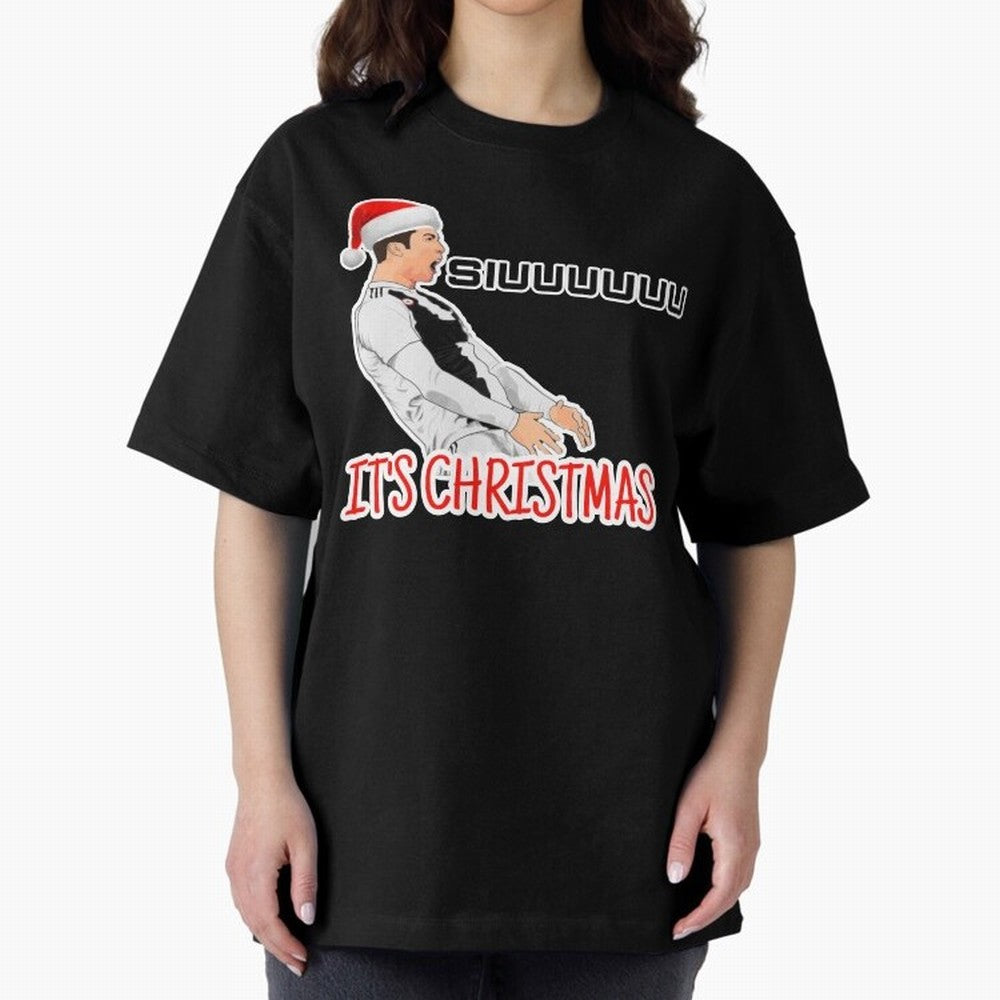 Siuuu it¡¯s Christmas CR7 funny Oversized T-Shirt Bring Supporter Culture to Global Football Passion for FIFA World Cup 2026 Group Stage, Driven by Haaland, England, Championship Spirit, Famous Goals, Roaring Crowds and International Football