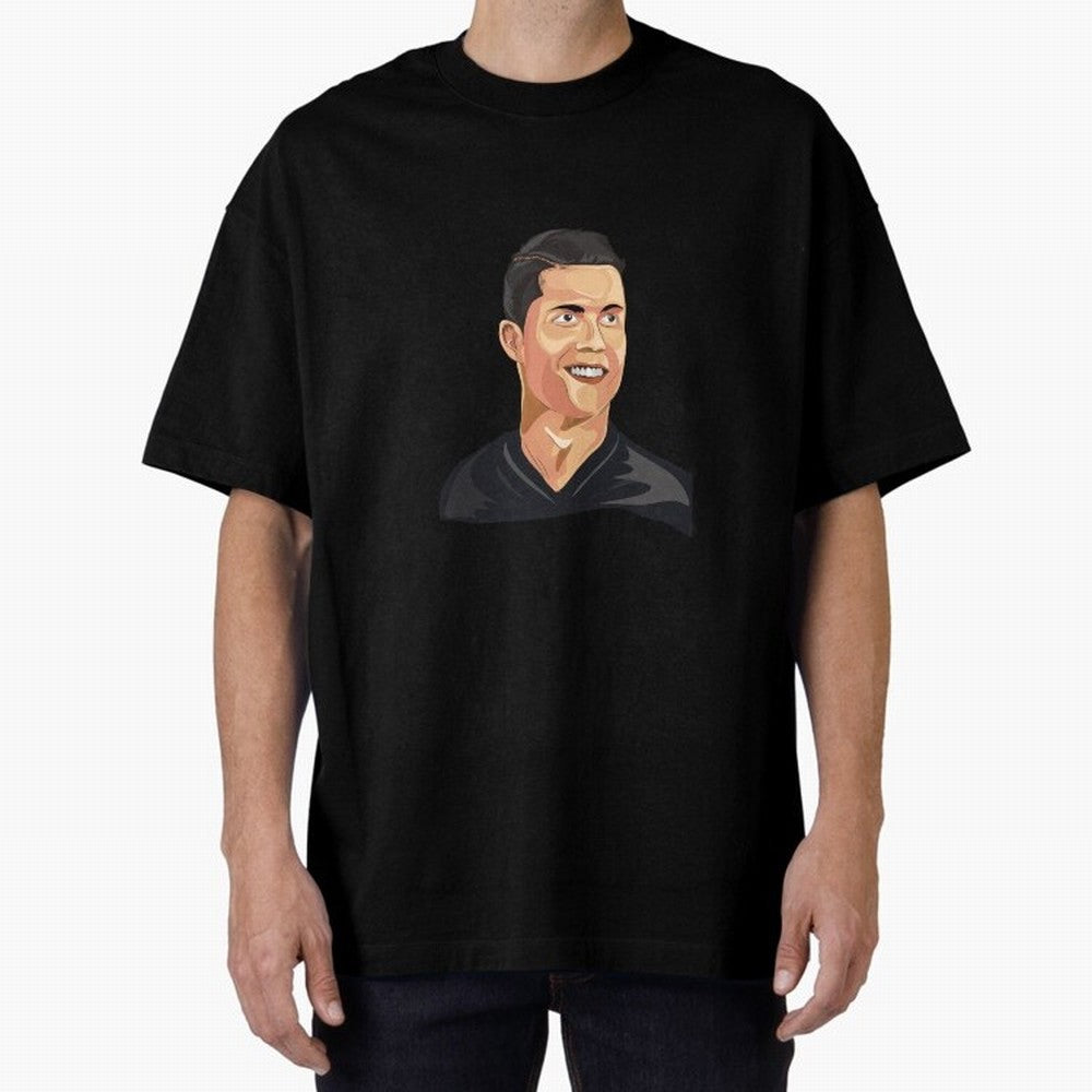 Cristiano Ronaldo Vector Art Graphics Design Oversized T-Shirt Make Game Day About FIFA World Cup 2026 Group Stage Spirit, Filled with Spain and Netherlands, Neymar, Haaland and Cristiano Ronaldo, Stadium Memories, Football Loyalty, International