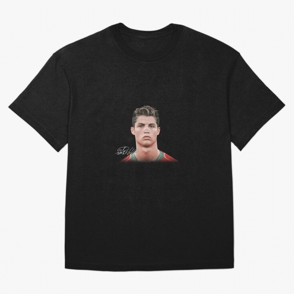 Cristiano Ronaldo Big Face Young Ronaldo Oversized T-Shirt Cheer through Every Moment of Global Football Passion for FIFA World Cup 2026, Inspired by Mbappe, Spain, Football Festival Excitement, Trophy Ambitions, Country Rivalries and Star Player