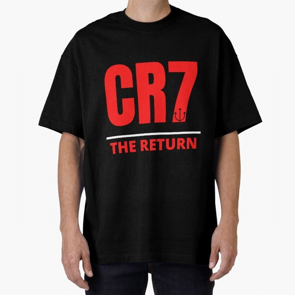 The Return of Cristiano Ronaldo to Manchester United - CR7 Oversized T-Shirt Support FIFA World Cup 2026 USA Canada Mexico Spirit, Featuring Brazil, CR7 and Messi, Global Supporter Spirit, Legendary Goals, National Colors and Tournament