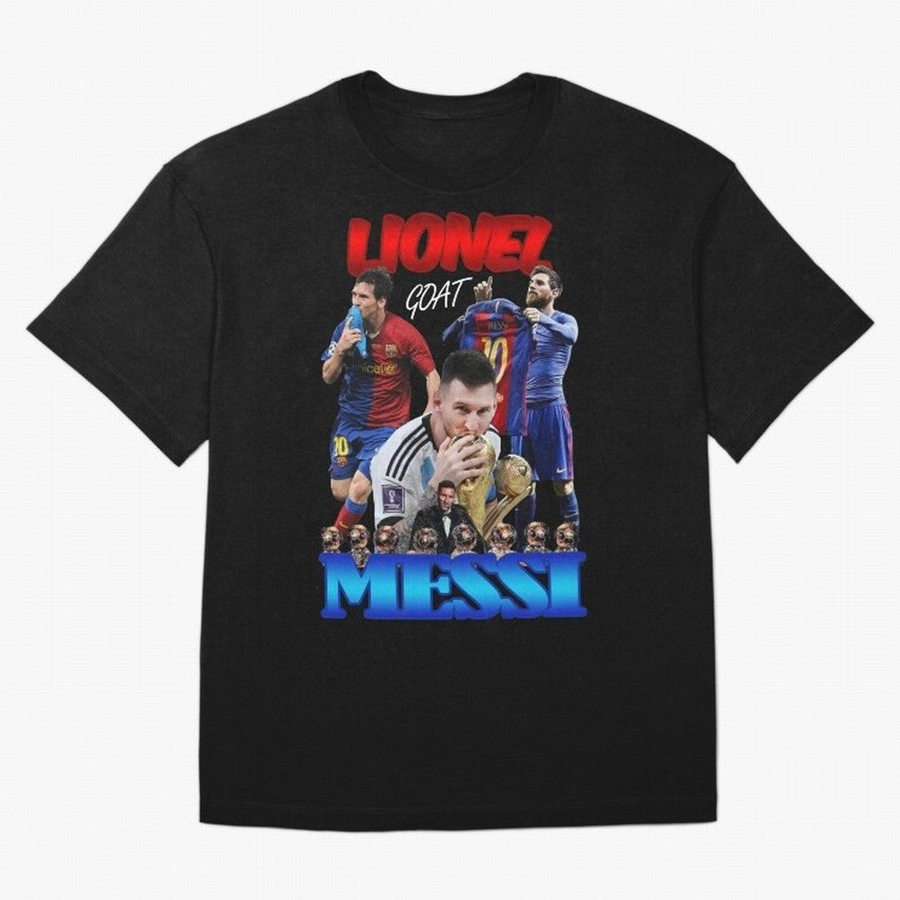 Lionel Messi GOAT: Barcelona & Argentina Oversized T-Shirt Carry the Colors and Pride of FIFA World Cup 2026 for Fans of Messi, CR7 and Mbappe and England and Germany, Bringing Game Day Rituals, Football Legends, Country Pride and the Road to the