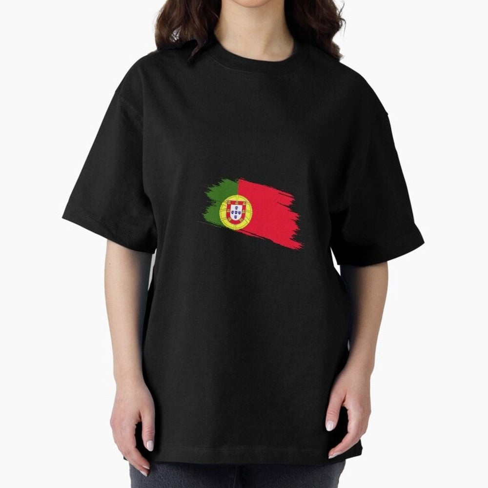 Portugal Oversized T-Shirt Follow Every Goal of FIFA World Cup 2026 USA Canada Mexico for Fans of CR7 and England, France and Netherlands, Bringing Championship Spirit, Famous Goals, Roaring Crowds and International Football Unity; Ideal for