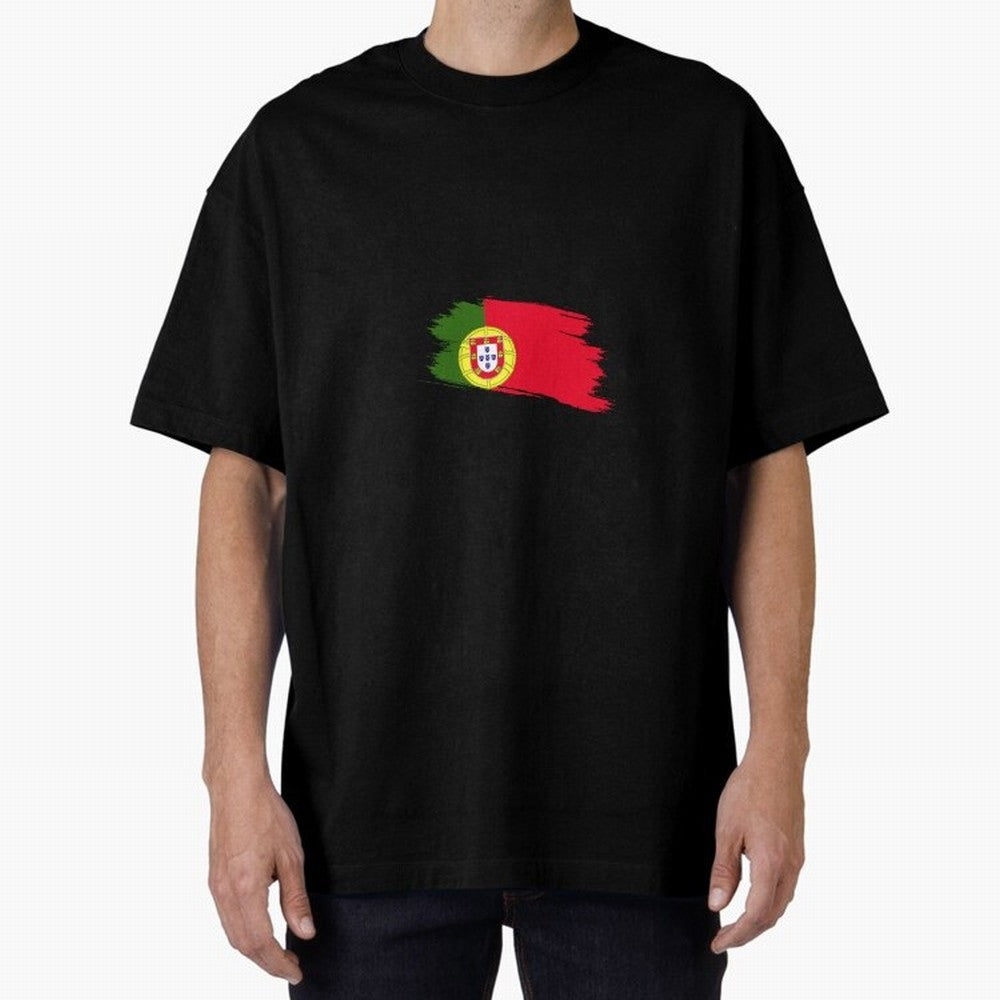 Portugal Oversized T-Shirt Follow Every Goal of FIFA World Cup 2026 USA Canada Mexico for Fans of CR7 and England, France and Netherlands, Bringing Championship Spirit, Famous Goals, Roaring Crowds and International Football Unity; Ideal for