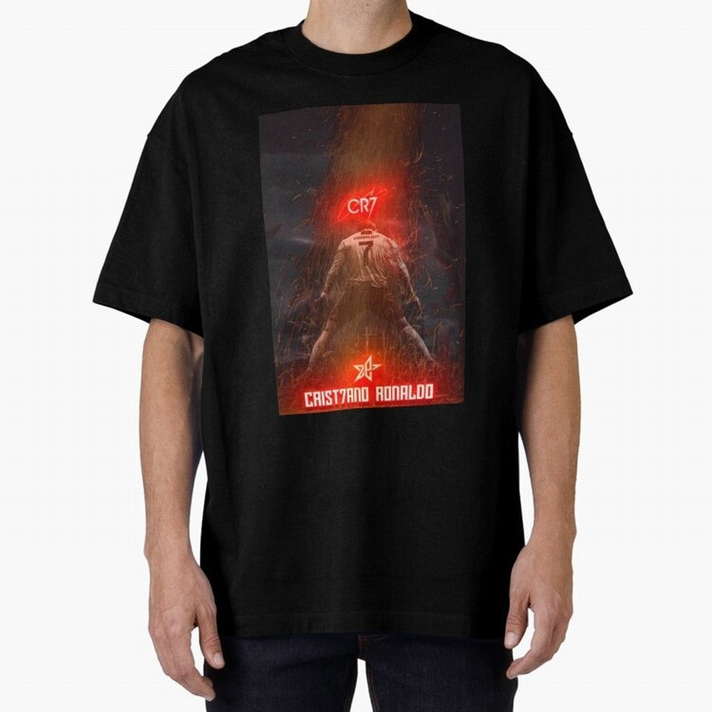 CR7 - CRISTIANO RONALDO Oversized T-Shirt Celebrate the Biggest Stage of FIFA World Cup 2026 USA Canada Mexico with Cristiano Ronaldo, Spain and Netherlands Energy, Football Festival Excitement, Trophy Ambitions, Country Rivalries and Star Player