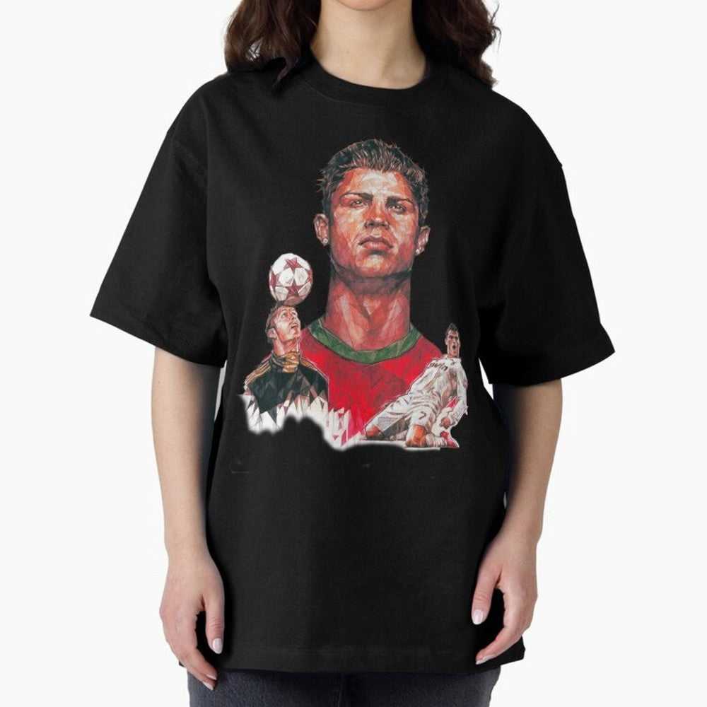 ronaldo Oversized T-Shirt Show Up for the Glory of Global Football Passion for FIFA World Cup 2026 USA Canada Mexico, Driven by Neymar, Haaland and Cristiano Ronaldo, England and Germany, Football History, Final Match Energy, Crowd Noise and Once