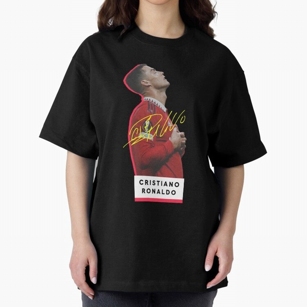 New Celebration Ronaldo Oversized T-Shirt Make Game Day About Global Football Passion for FIFA World Cup 2026, Inspired by Mbappe and Neymar, Germany, Sports Nostalgia, International Competition, Famous Players and Unforgettable Victories; Ideal