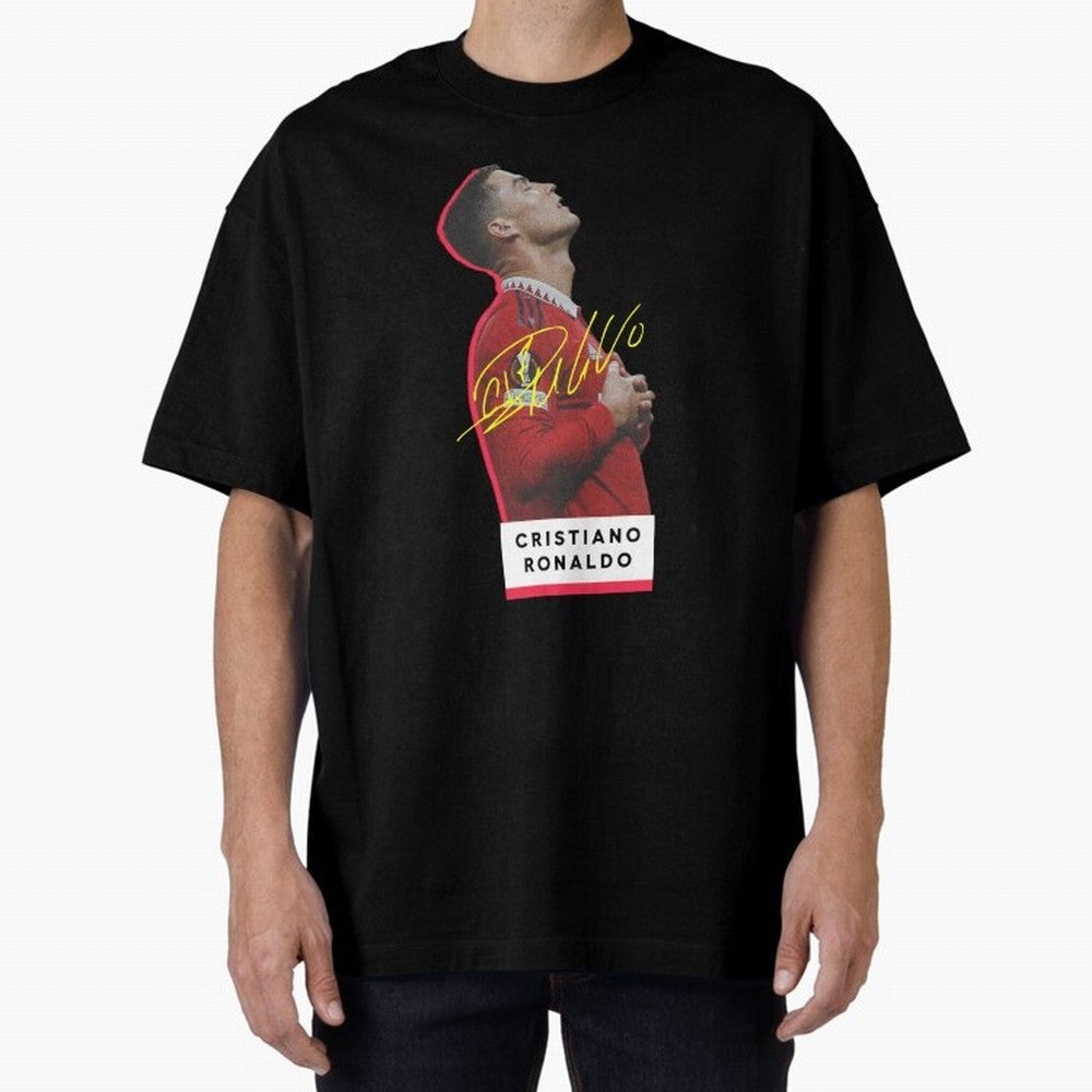 New Celebration Ronaldo Oversized T-Shirt Make Game Day About Global Football Passion for FIFA World Cup 2026, Inspired by Mbappe and Neymar, Germany, Sports Nostalgia, International Competition, Famous Players and Unforgettable Victories; Ideal