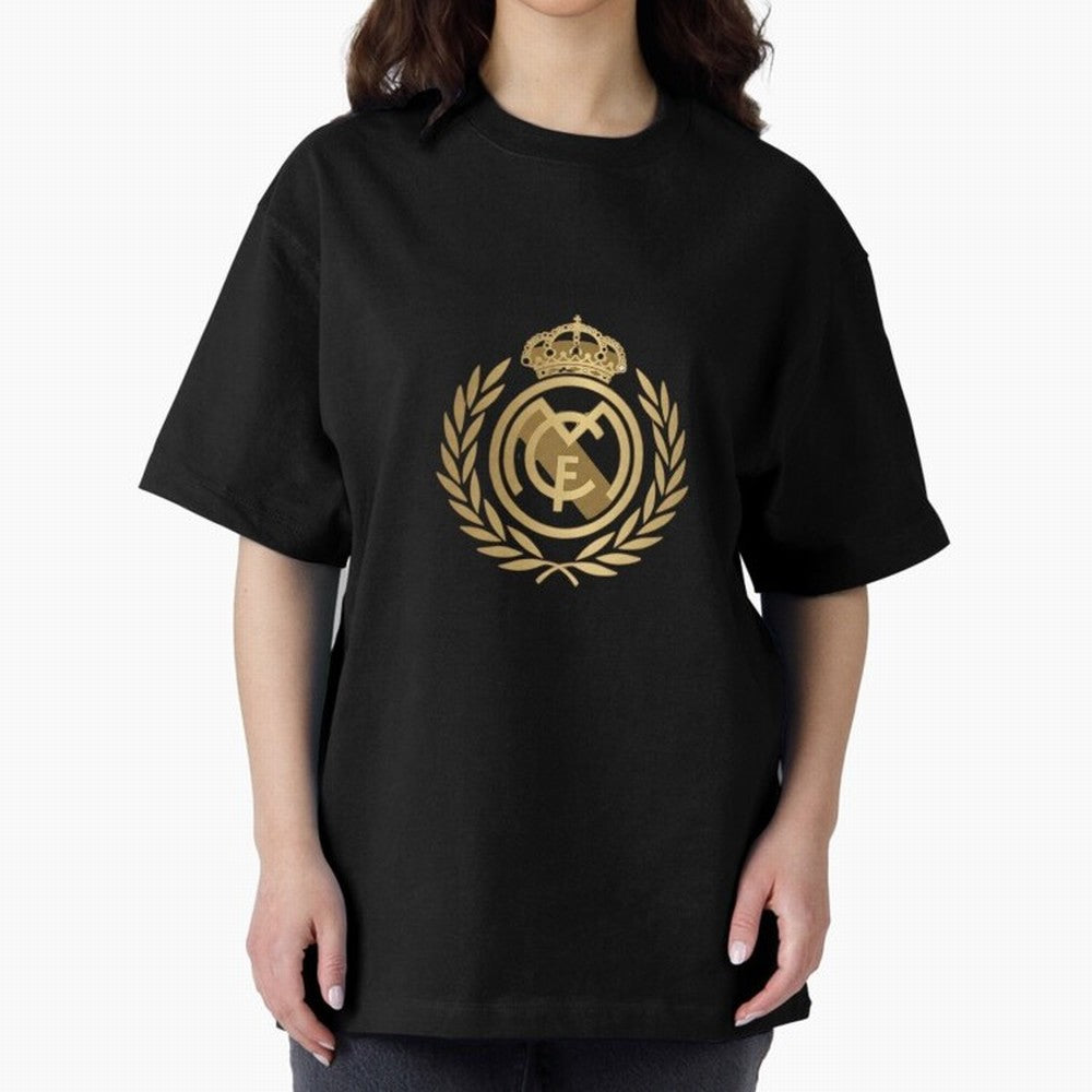 REAL MADRID GOLDEN Oversized T-Shirt Join the Countdown to FIFA World Cup 2026 USA Canada Mexico for Fans of CR7 and Messi and Portugal, Bringing Championship Spirit, Famous Goals, Roaring Crowds and International Football Unity; Made for Die Hard
