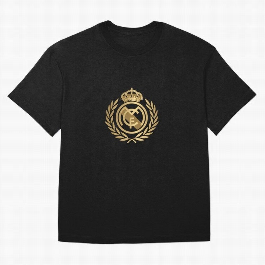 REAL MADRID GOLDEN Oversized T-Shirt Join the Countdown to FIFA World Cup 2026 USA Canada Mexico for Fans of CR7 and Messi and Portugal, Bringing Championship Spirit, Famous Goals, Roaring Crowds and International Football Unity; Made for Die Hard