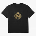 REAL MADRID GOLDEN Oversized T-Shirt Join the Countdown to FIFA World Cup 2026 USA Canada Mexico for Fans of CR7 and Messi and Portugal, Bringing Championship Spirit, Famous Goals, Roaring Crowds and International Football Unity; Made for Die Hard