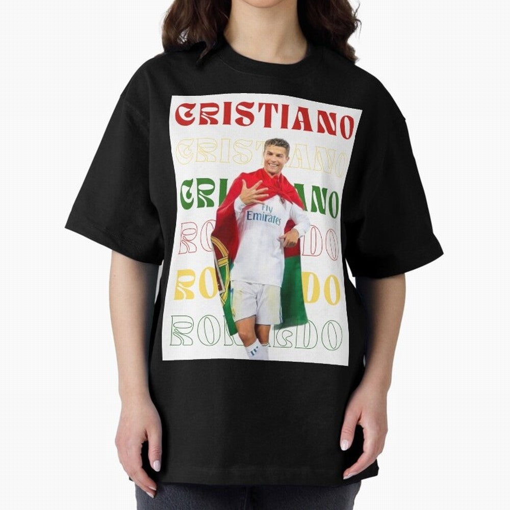Cristiano Ronaldo designs Oversized T-Shirt Follow the Road to FIFA World Cup 2026 Group Stage Built around Haaland, Portugal Energy, Sports Nostalgia, International Competition, Famous Players and Unforgettable Victories; Perfect for Supporters