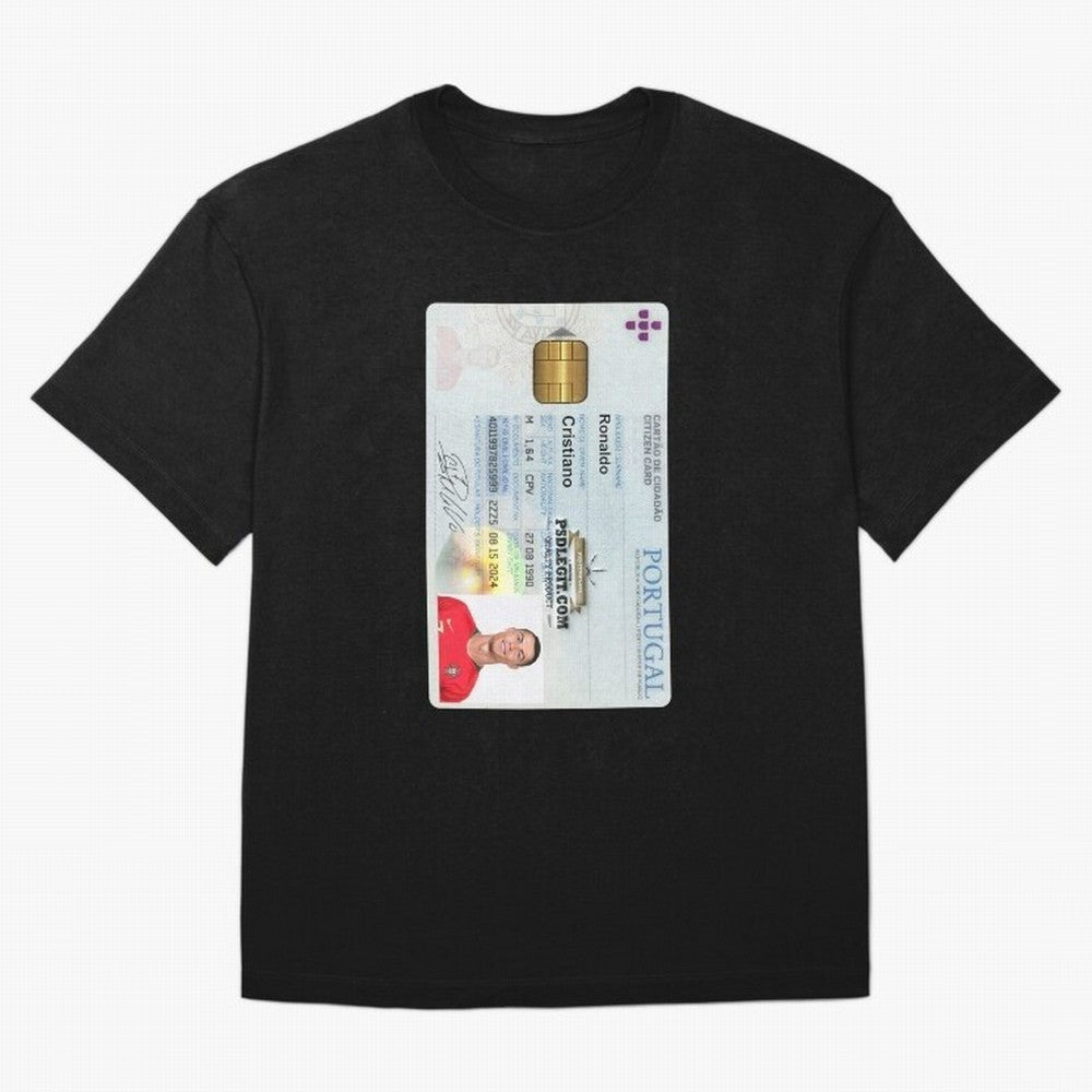 Cristiano Ronaldo CARD ID Oversized T-Shirt Step into FIFA World Cup 2026 Built around Neymar, Argentina and Brazil Energy, Championship Spirit, Famous Goals, Roaring Crowds and International Football Unity; Great for Watch Parties, Sports Bars,