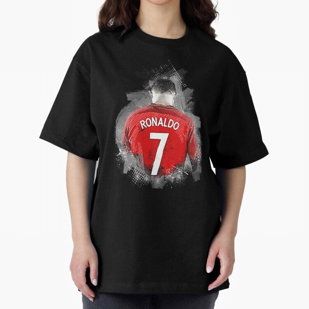 Cristiano Ronaldo Oversized T-Shirt Stand with the FIFA World Cup 2026 USA Canada Mexico Journey through Messi Highlights, Argentina and Brazil Pride, Football Festival Excitement, Trophy Ambitions, Country Rivalries and Star Player Buzz; Ideal for