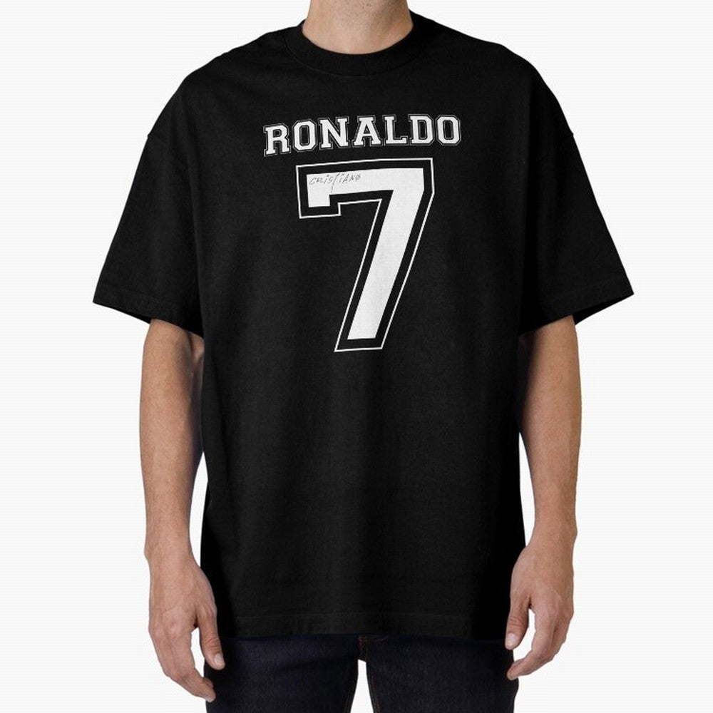 Cristiano Ronaldo Oversized T-Shirt Capture Global Football Passion for FIFA World Cup 2026 USA Canada Mexico, Capturing Neymar, Netherlands, Football Festival Excitement, Trophy Ambitions, Country Rivalries and Star Player Buzz; Great for Watch