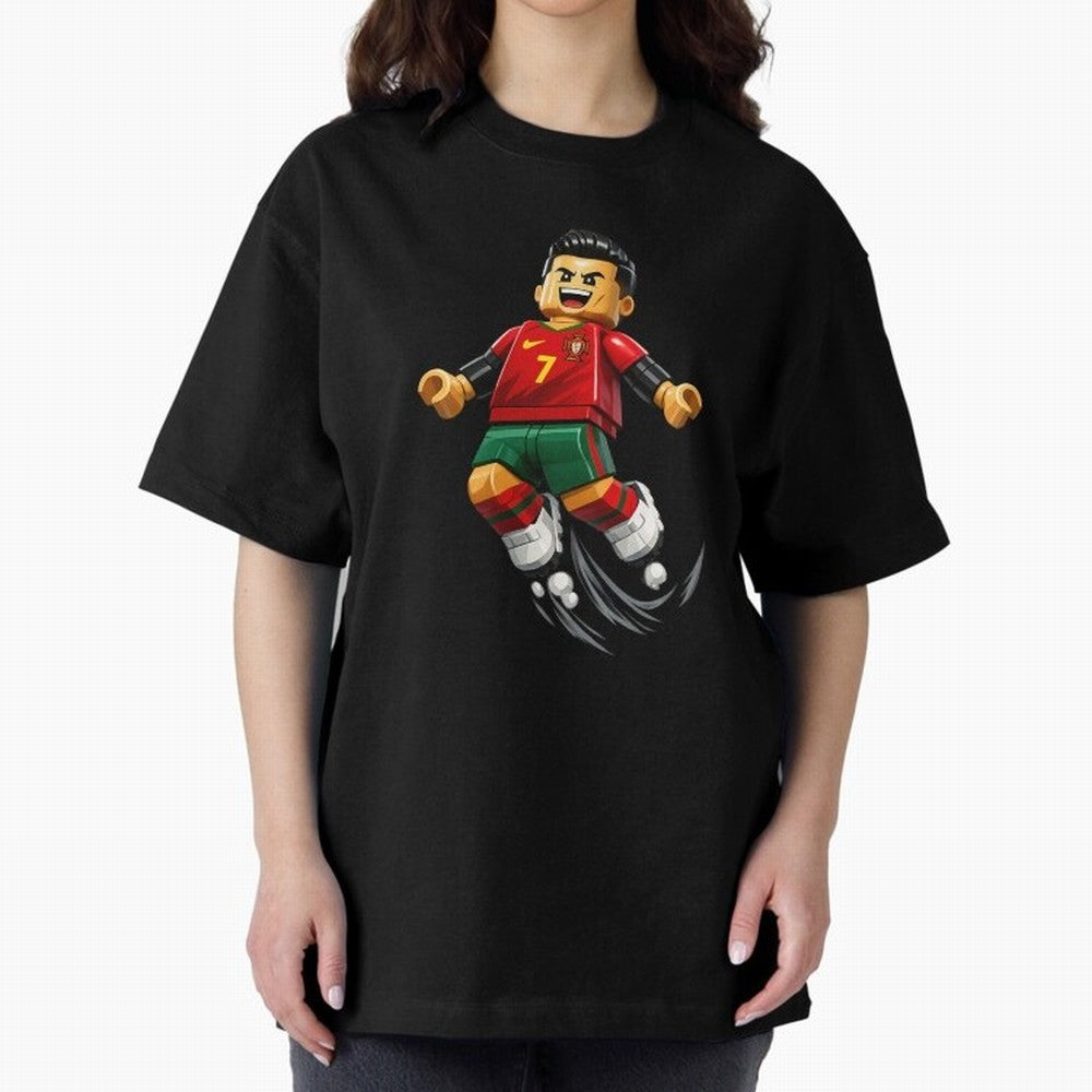 Cristiano Ronaldo. Siuuuuuu! Lego Mundial Oversized T-Shirt Bring Supporter Culture to FIFA World Cup 2026 Group Stage Spirit, Featuring Argentina and Brazil, Cristiano Ronaldo, Haaland and CR7, Retro Football Energy, Iconic Rivalries, Trophy Chase